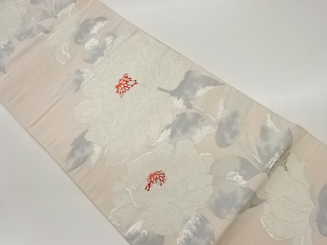 牡丹模様織出し袋帯